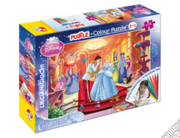 Puzzle color plus super 108 cenerentola (4-10 anni) puzzle di Lisciani