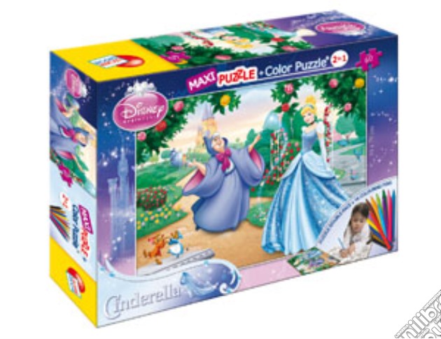 Puzzle color plus maxi 60 cenerentola (4-10 anni) puzzle di Lisciani