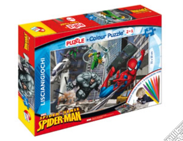 Puzzle color plus super 108 spiderman (4-10 anni) puzzle di Lisciani