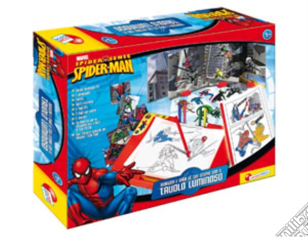 Spiderman disegna e crea storie con tavolo luminoso (4-7 anni) gioco di Lisciani