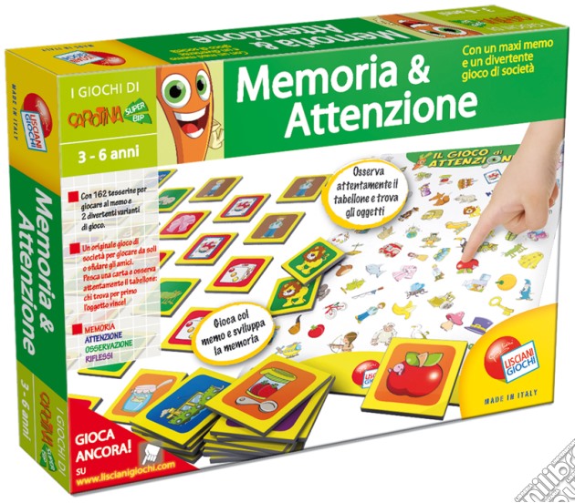 Carotina - Laboratorio - Memoria E Attenzione gioco di Lisciani