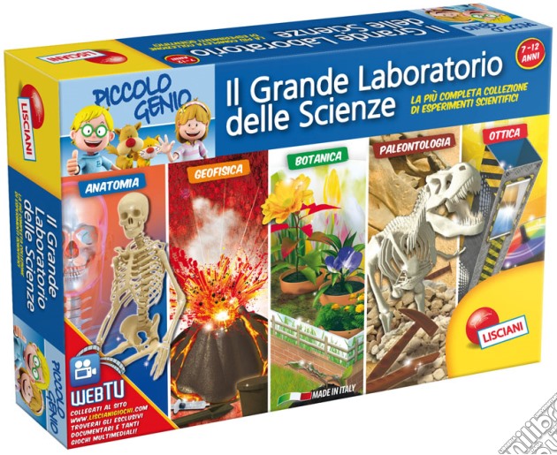PICCOLO GENIO LABORATORIO DELLE SCIENZE (7-12 anni) gioco di Lisciani