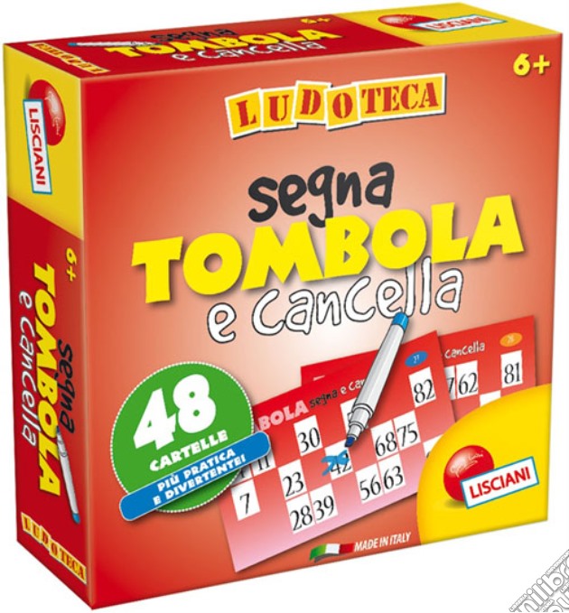 LA TOMBOLA 48 CARTELLE SEGNA E CANCELLA (6-99 anni) gioco di Lisciani