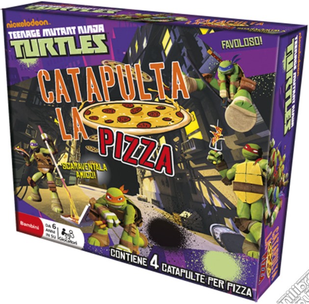 Ninja Turtles Catapulta La Pizza gioco di Lisciani