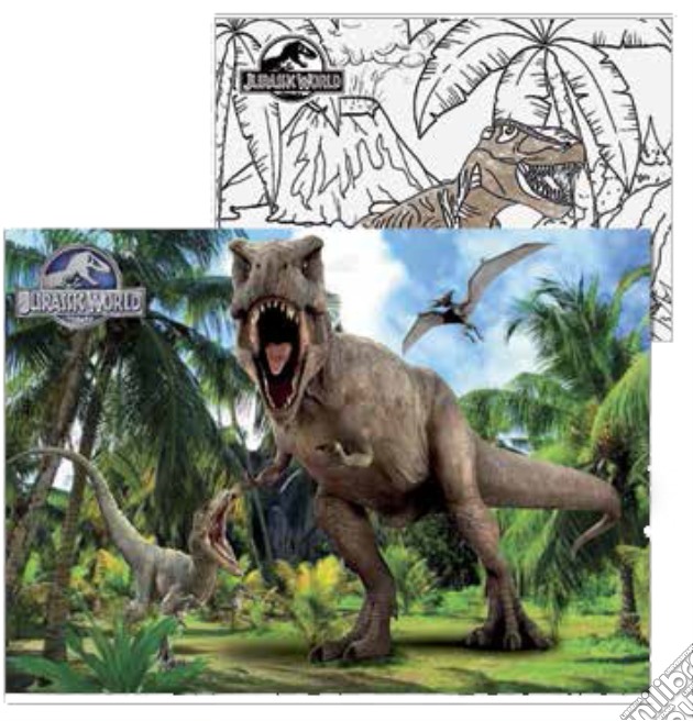 Jurassic World - Dinosauri Terrificanti - Puzzle Double-Face Supermaxi 108 Pz puzzle di Lisciani