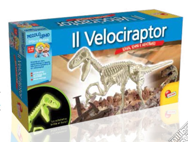 Piccolo Genio - Scava E Scopri Plus - Velociraptor gioco di Lisciani