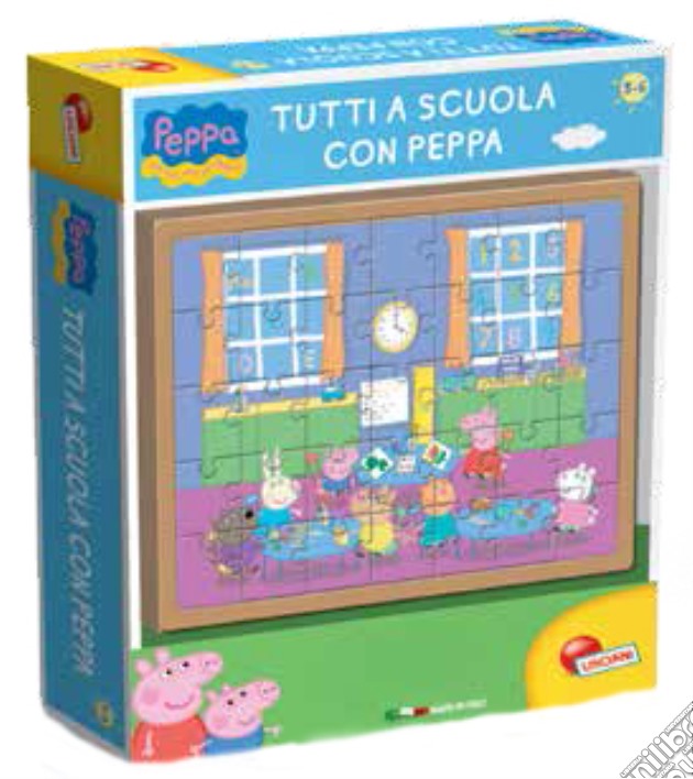 Peppa Pig - Maxipuzzle Legno - Tutti A Scuola Con Peppa! gioco di Lisciani