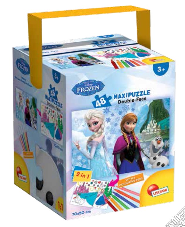 Frozen - Il Castello - Fustino Color + Puzzle Maxi 48 Pz puzzle di Lisciani