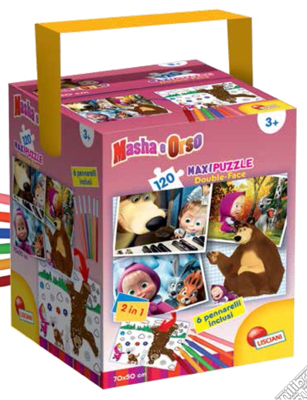 Masha E Orso - Funny Pictures - Fustino Color + Puzzle Maxi 48 Pz puzzle di Lisciani