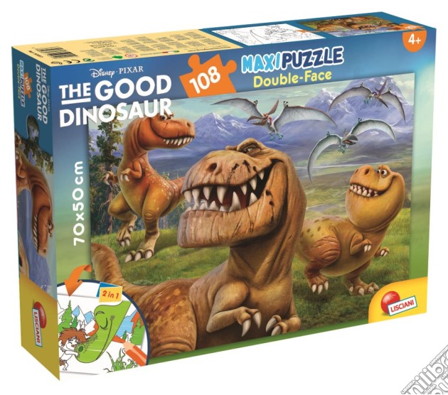 Good Dinosaur (The) - Puzzle Double-Face Supermaxi 108 Pz puzzle di Lisciani