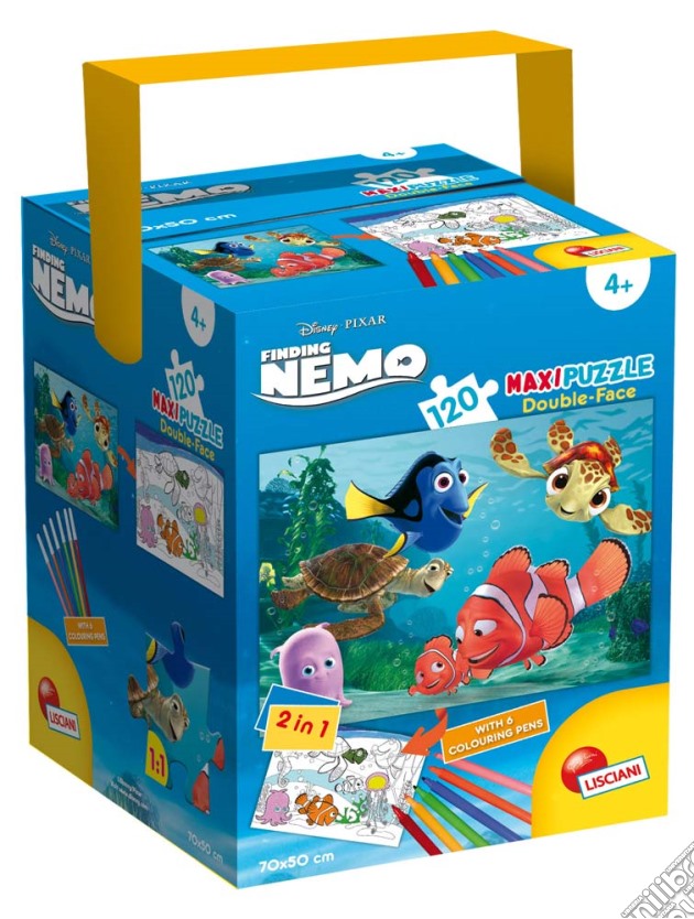 Alla Ricerca Di Nemo - Fustino Color + Puzzle Maxi 120 Pz puzzle di Lisciani