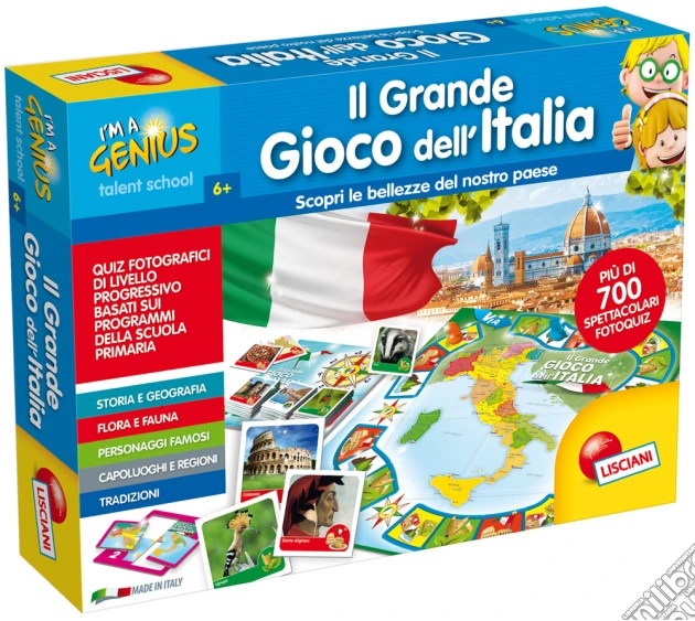 Piccolo Genio - Il Grande Gioco Dell'Italia, Gioco LiscianiGiochi, TALENT  SCHOOL STRENNE