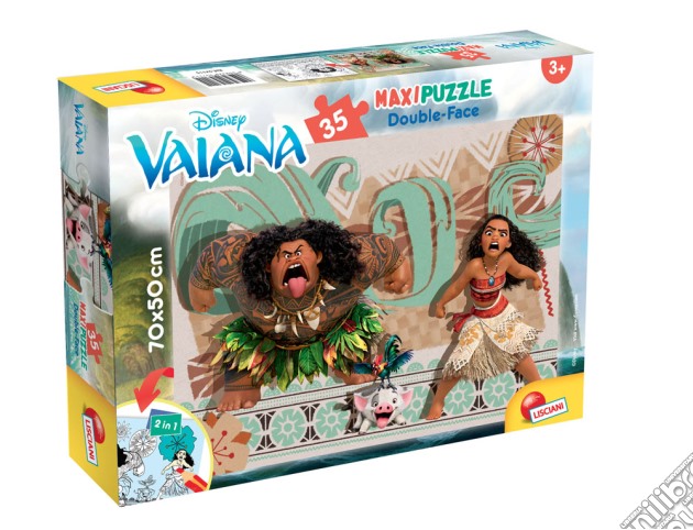 Vaiana - Puzzle Double-Face Supermaxi 35 Pz puzzle di Lisciani