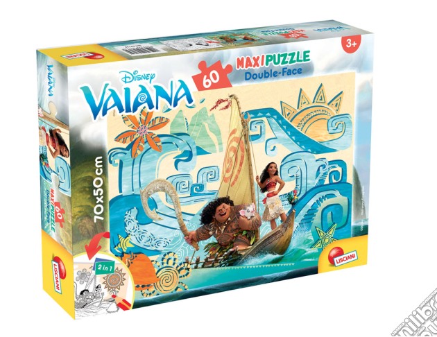 Vaiana - Puzzle Double-Face Supermaxi 60 Pz puzzle di Lisciani