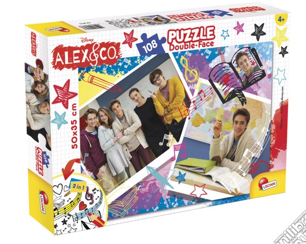 Alex E Co - Puzzle Double-Face Plus 108 Pz puzzle di Lisciani
