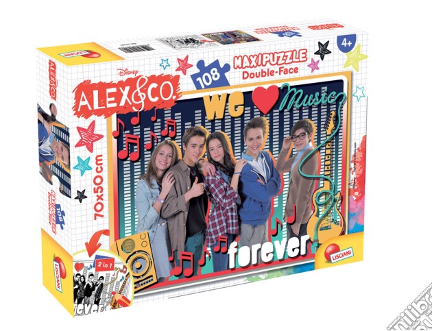 Alex E Co - Puzzle Double-Face Supermaxi 108 Pz - Forever puzzle di Lisciani