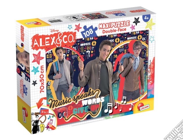Alex E Co - Puzzle Double-Face Supermaxi 108 Pz - Music puzzle di Lisciani