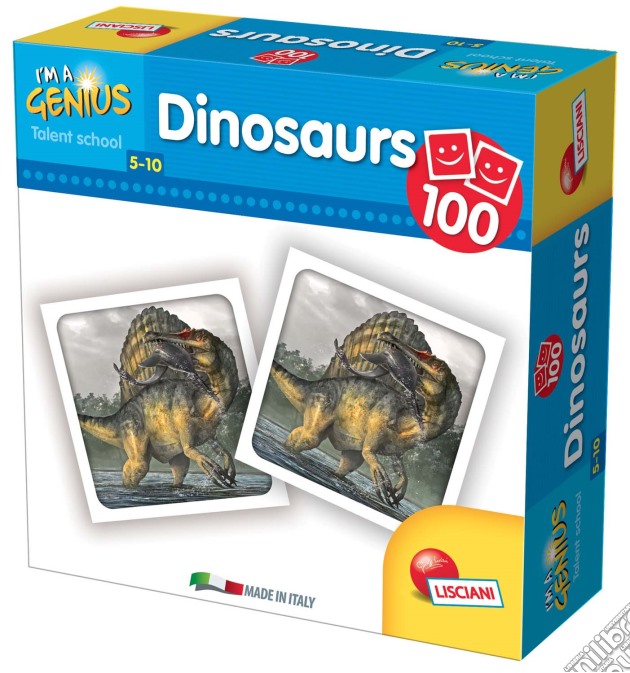 Piccolo Genio - Super Mini Memo - 100 Dinosaurs gioco di Lisciani