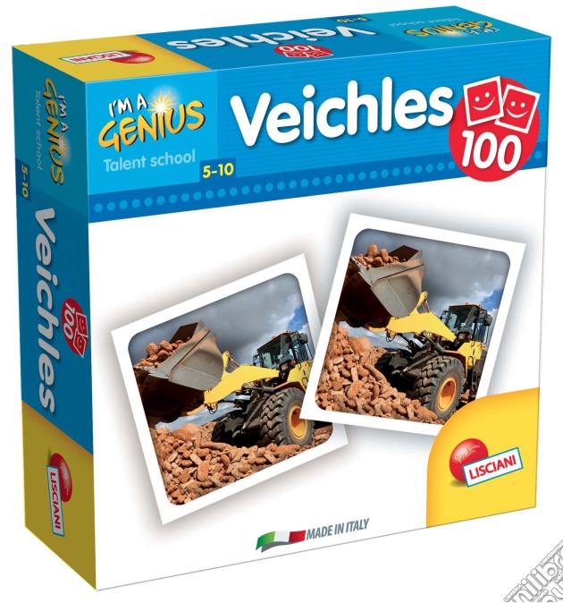 Piccolo Genio - Super Mini Memo - 100 Veicles gioco di Lisciani