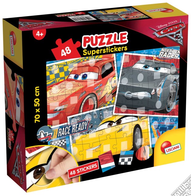 Cars 3 - Puzzle Superstickers 48 gioco di Lisciani
