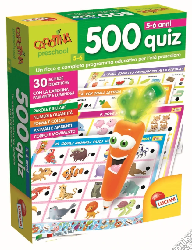 Carotina - Penna Parlante - 500 Quiz 5-6 Anni gioco di Lisciani