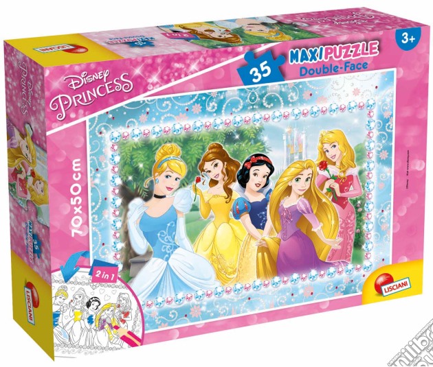 Principesse Disney - Puzzle Double-Face Supermaxi 35 Pz puzzle di Lisciani