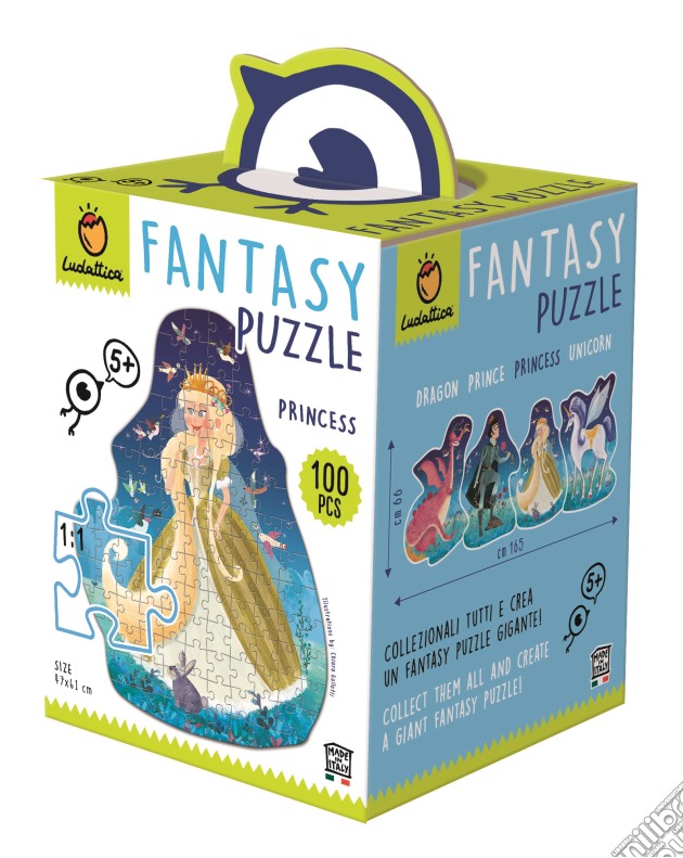 Ludattica - Fantasy Puzzle Sagomato 100 Pz Princess puzzle