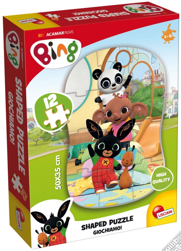 Bing - My First Shaped Puzzle 12 Pz - Playtime! puzzle di Lisciani