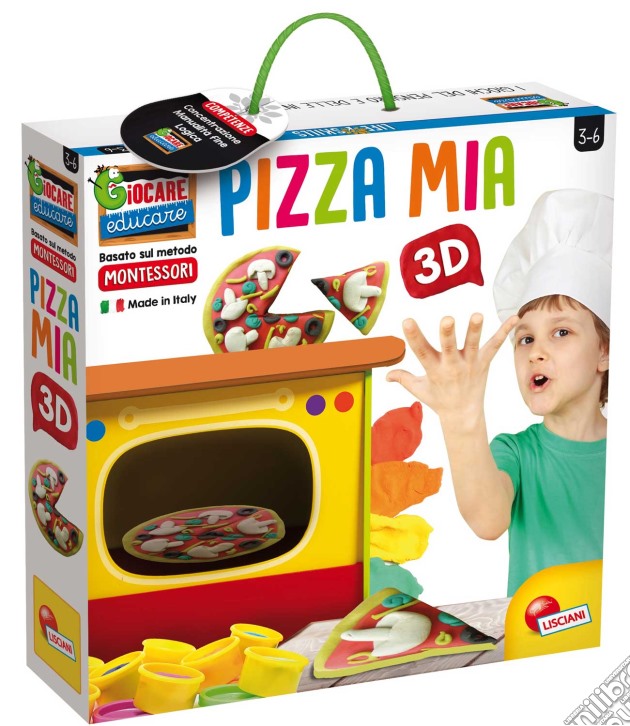 Montessori - Pizza Mia 3D + Plastilina gioco di Lisciani