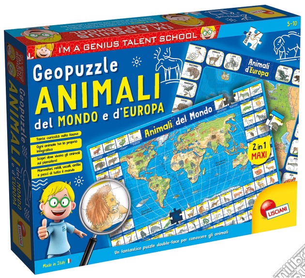 Piccolo Genio - Geopuzzle Animali gioco di Lisciani