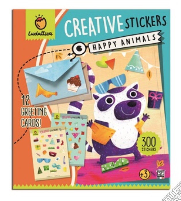 Happy animals. Creative stickers gioco
