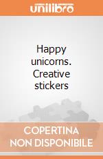 Happy unicorns. Creative stickers gioco