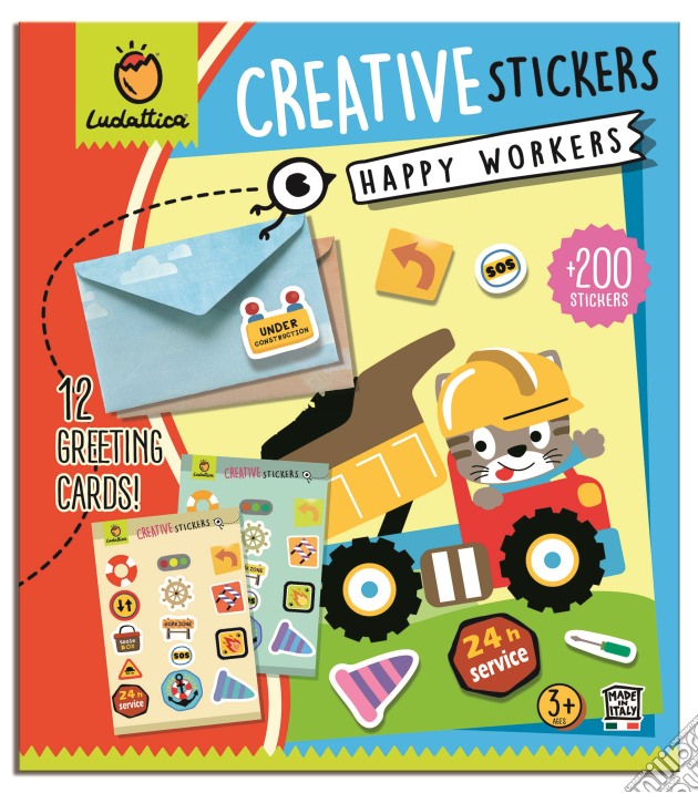 Happy Workers. Creative stickers gioco