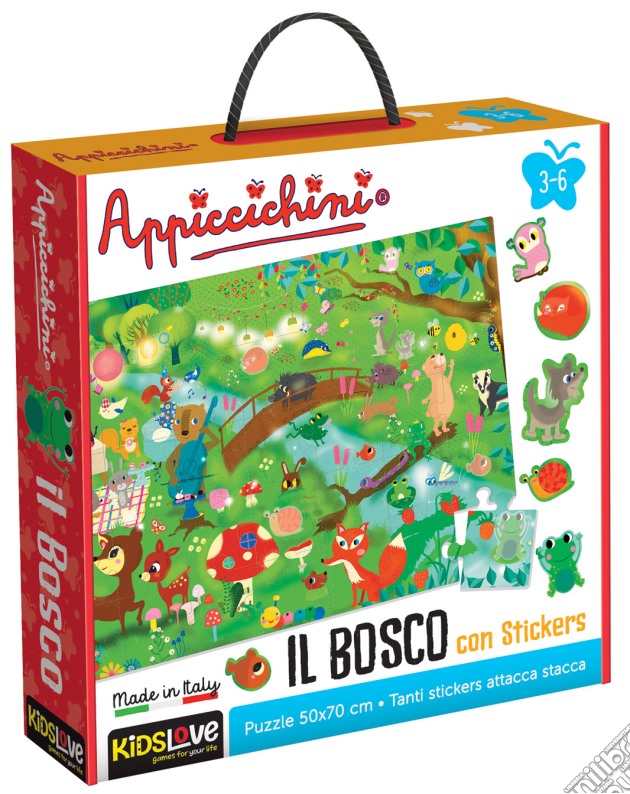 Life Skills: Mega Puzzle Appiccichini Il Bosco gioco di Lisciani