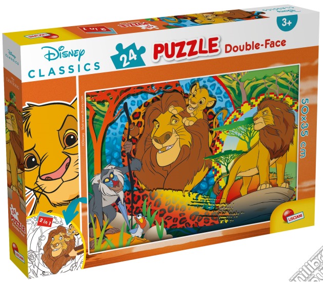 Disney: The Lion King - Puzzle Double-Face Plus 24 puzzle di Lisciani