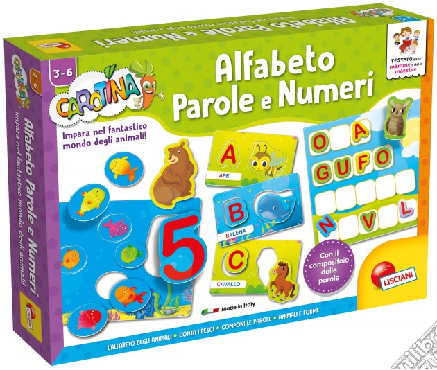 Lisciani: Carotina Maxi Alfabeto Parole E Numeri gioco