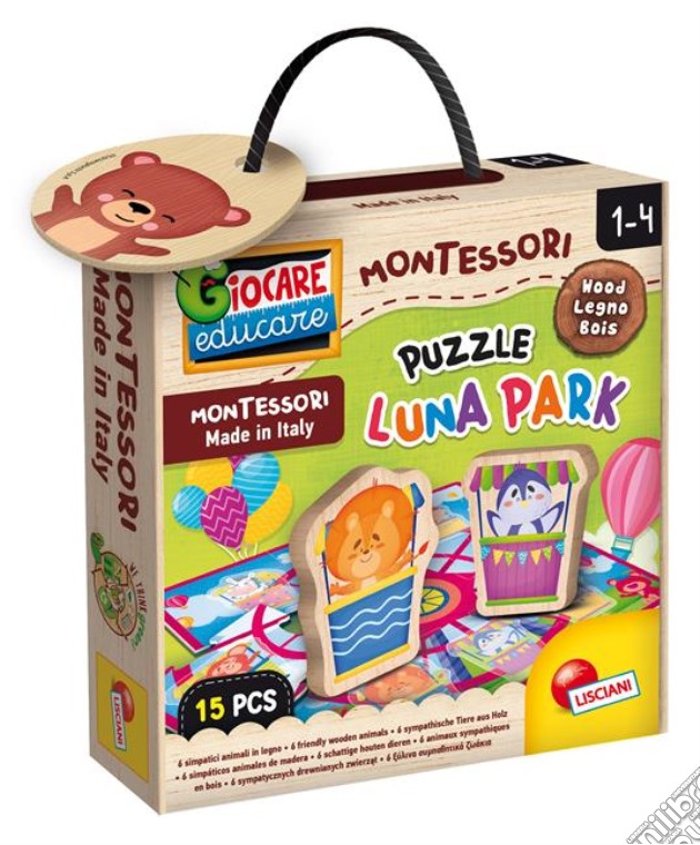 Lisciani: Montessori Baby - Legno Puzzle Luna Park gioco