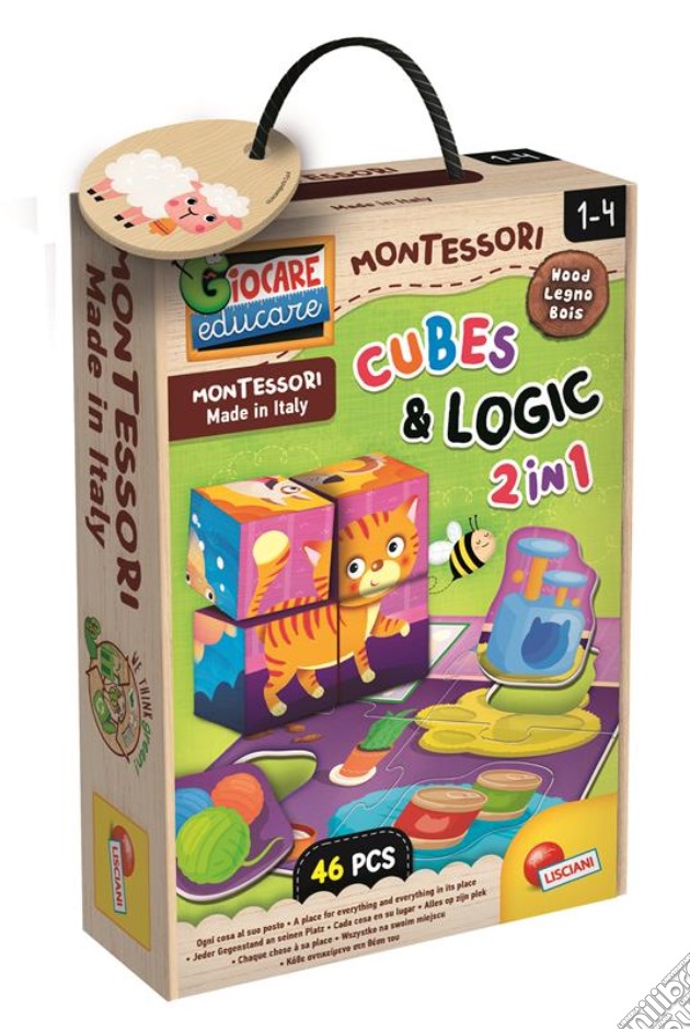 Lisciani: Montessori Baby - Legno Cubes And Logic gioco