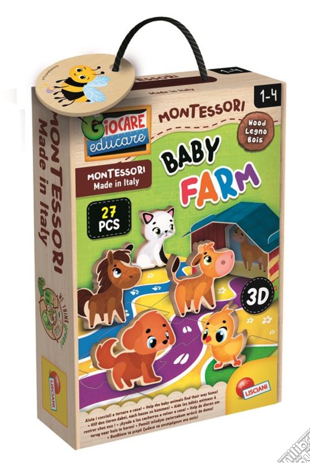 Lisciani: Montessori Baby - Legno Baby Farm gioco