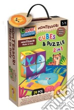 Lisciani: Montessori Baby - Legno Cubes And Puzzle