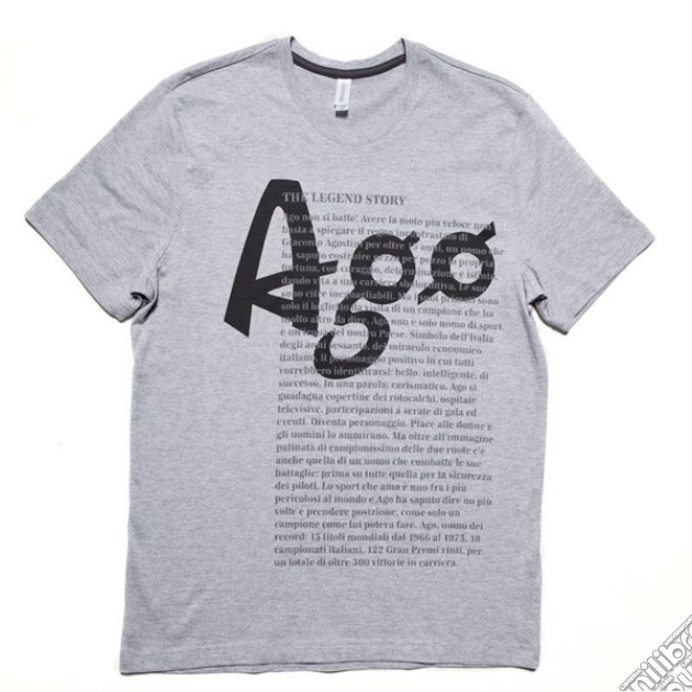 Giacomo Agostini - History Grey (T-Shirt Uomo S) gioco di Mondocorse