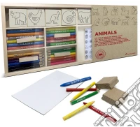 Multiprint 74935 - Scatola Legno Media - Animali Amici giochi