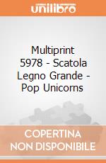Multiprint 5978 - Scatola Legno Grande - Pop Unicorns gioco di Multiprint
