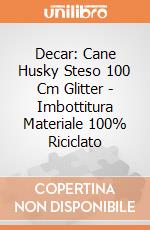 Decar: Cane Husky Steso 100 Cm Glitter - Imbottitura Materiale 100% Riciclato giochi