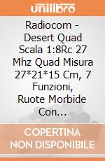Radiocom - Desert Quad Scala 1:8Rc 27 Mhz Quad Misura 27*21*15 Cm, 7 Funzioni, Ruote Morbide Con Personaggio giochi
