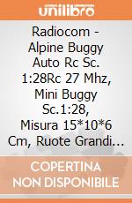 Radiocom - Alpine Buggy Auto Rc Sc. 1:28Rc 27 Mhz, Mini Buggy Sc.1:28, Misura 15*10*6 Cm, Ruote Grandi 7 Funzioni giochi