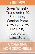 Silver Wheel - Transporter 50 Shot Line, Camion Porta Auto C/4 Auto Die Cast, Scivolo E Lanciatore giochi