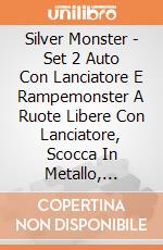Silver Monster - Set 2 Auto Con Lanciatore E Rampemonster A Ruote Libere Con Lanciatore, Scocca In Metallo, Accessori Gioco Inclusi giochi
