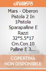 Mars - Oberon Pistola 2 In 1Pistola Sparapalline E Razzi 32*5.5*17 Cm.Con 10 Palline E 3 Razzi giochi