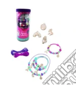 Peperilla - Ciondoli E Bracciali Unicornset Con 3 Braccialetti, 50 Ciondoli Algabeto, 4 Ciondoli 3D, 50 Perline giochi